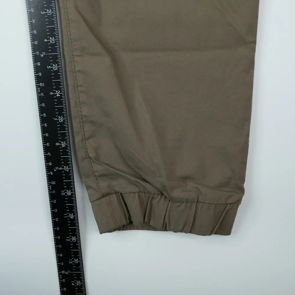 Old Navy Tech‎ Jogger Youth XXL (18) Brown Built in Flex Zip Pockets Drawstrings
